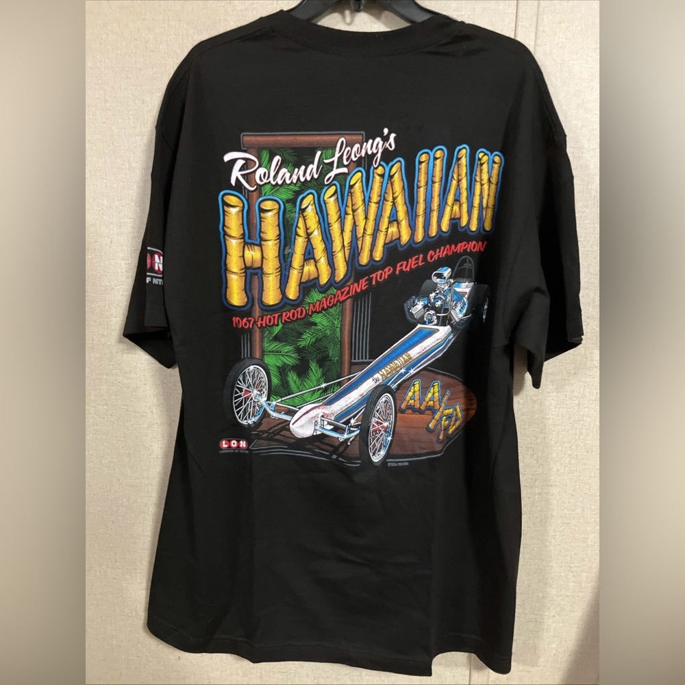 Roland Leong's Hawaiian Drag Racing Black T-Shirt